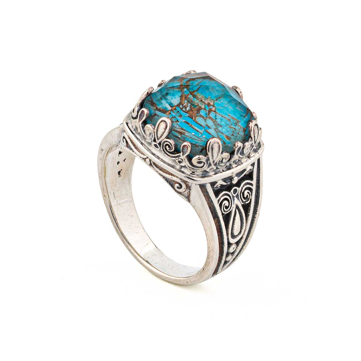 Gerochristo - Aegean Colors Square Ring in 925 Sterling Silver