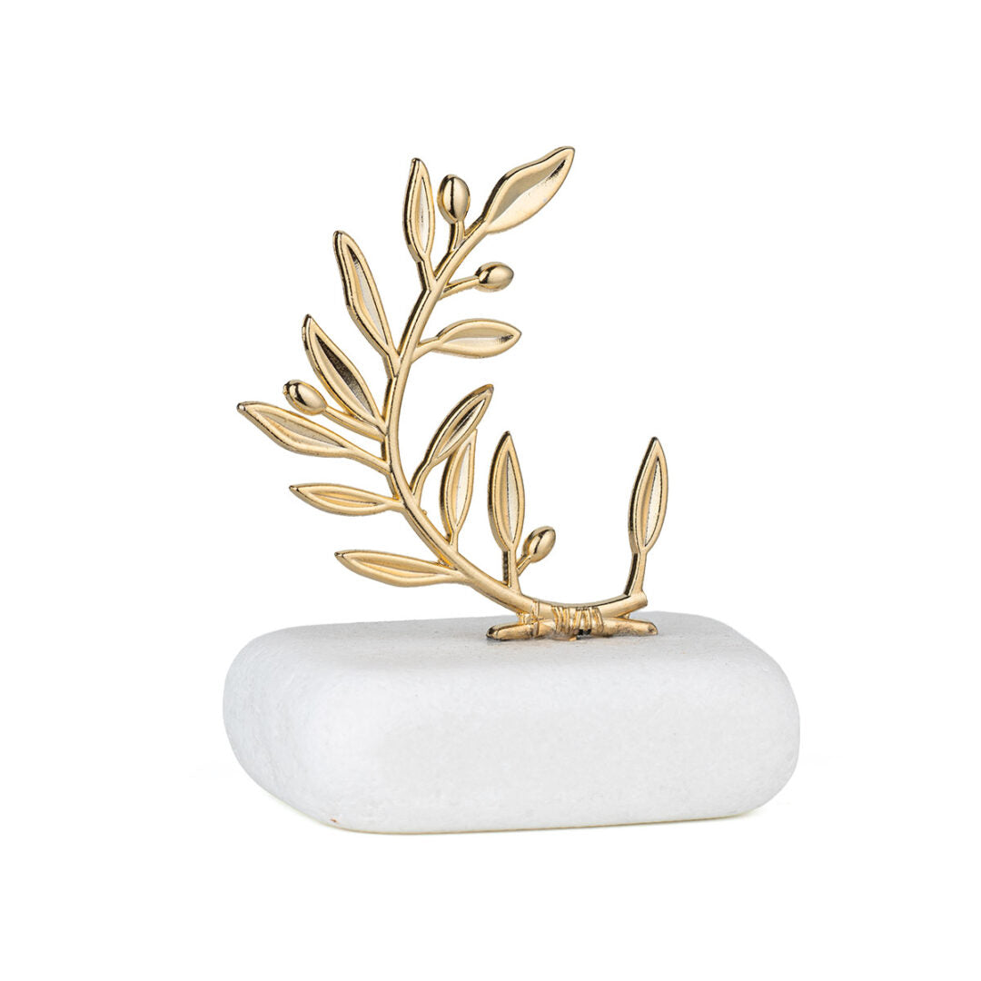 Olive Branch Table Decoration on Thassos Marble