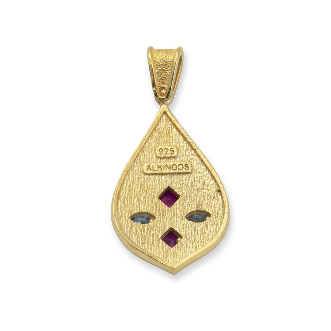 Byzantine Pendant with Multicolor Zircon Stone