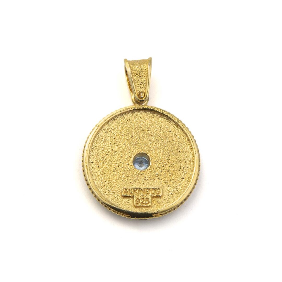 Byzantine Round Pendant with Zircon Stone