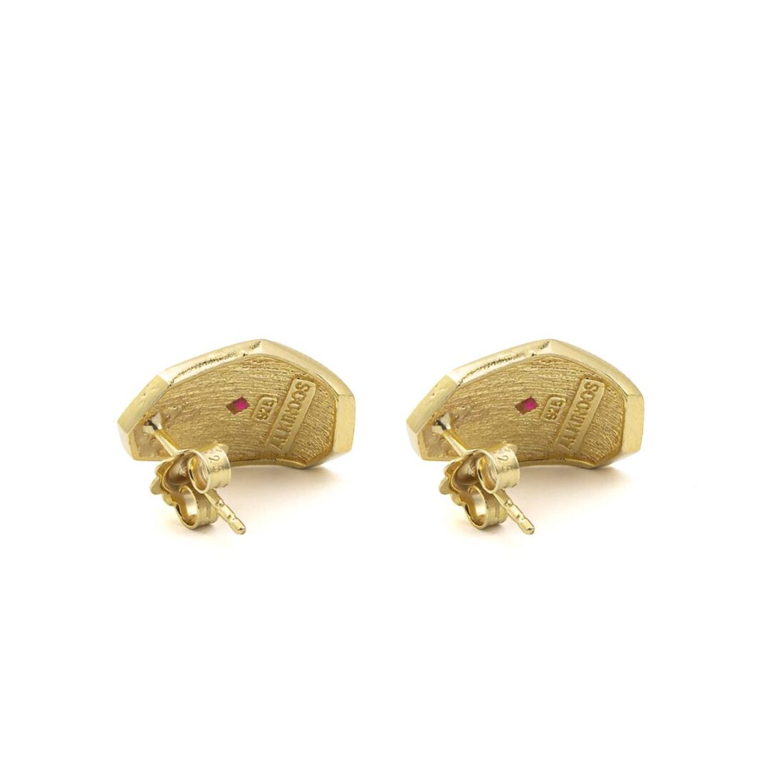 Byzantine Geometric Stud Earrings with Zircon