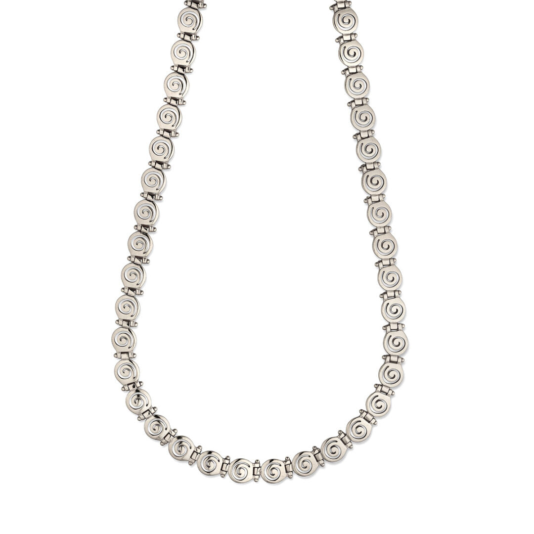 Sterling Silver Spiral Necklace