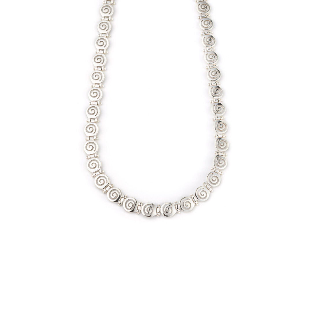 Sterling Silver Spiral Necklace