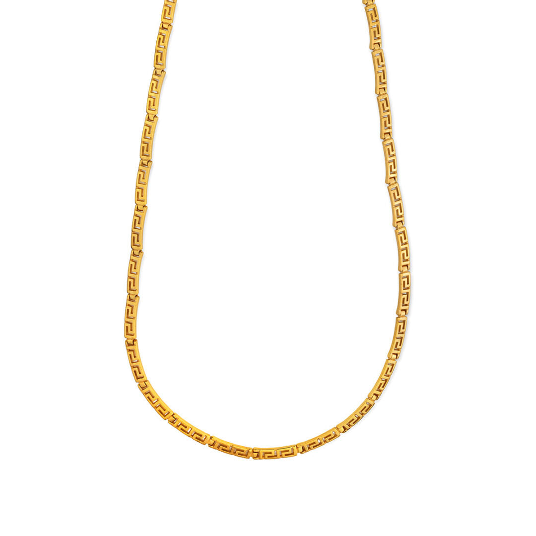 Eternity Meander Necklace in Sterling Silver Gold Plated