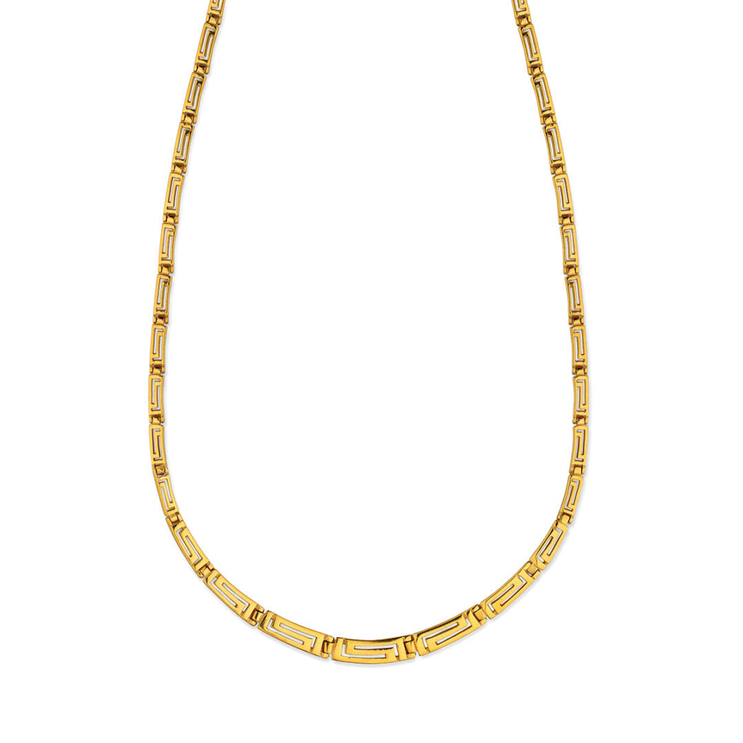 Eternity Meander Necklace in Sterling Silver