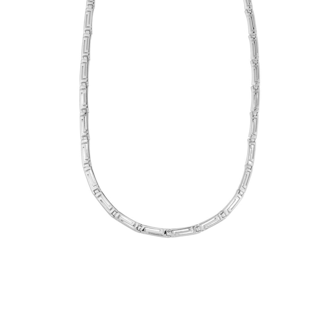 Greek Key Meander Necklace - 925 Sterling Silver