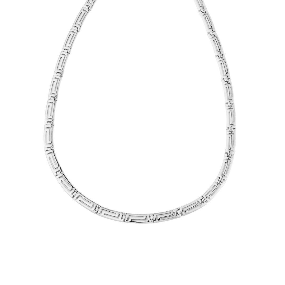 Greek Key Meander Necklace - 925 Sterling Silver