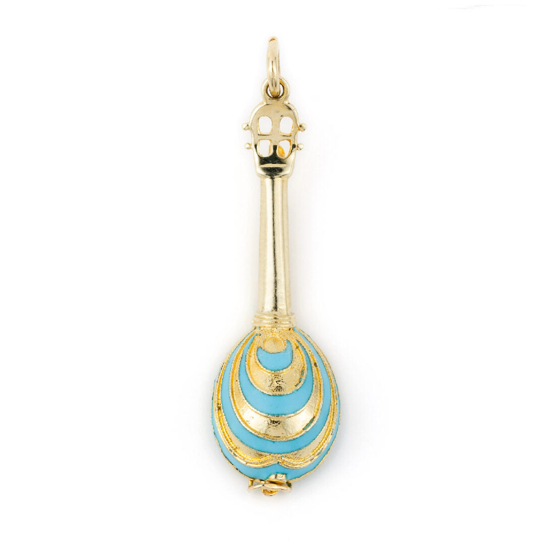 Greek Bouzouki Pendant Necklace — Green