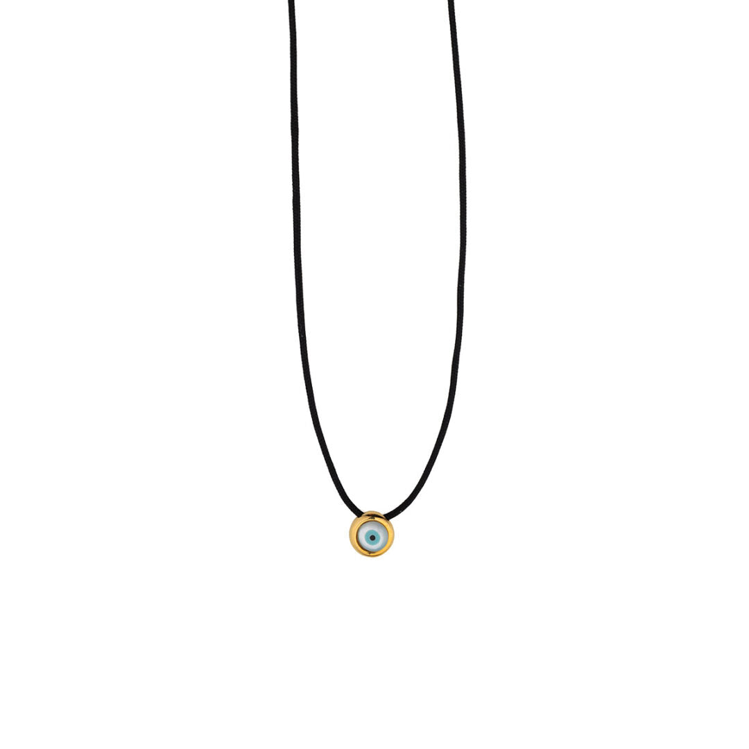 Eye Cord Necklace - 925 Sterling Silver
