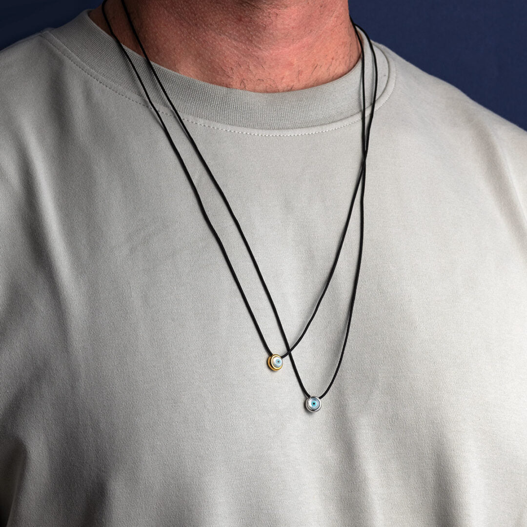 Eye Cord Necklace - 925 Sterling Silver