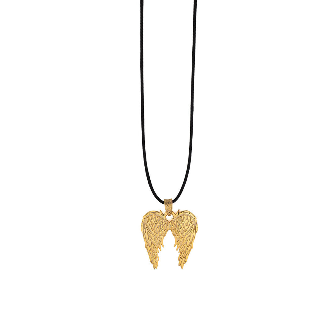 Feather Cord Necklace - 925 Sterling Silver