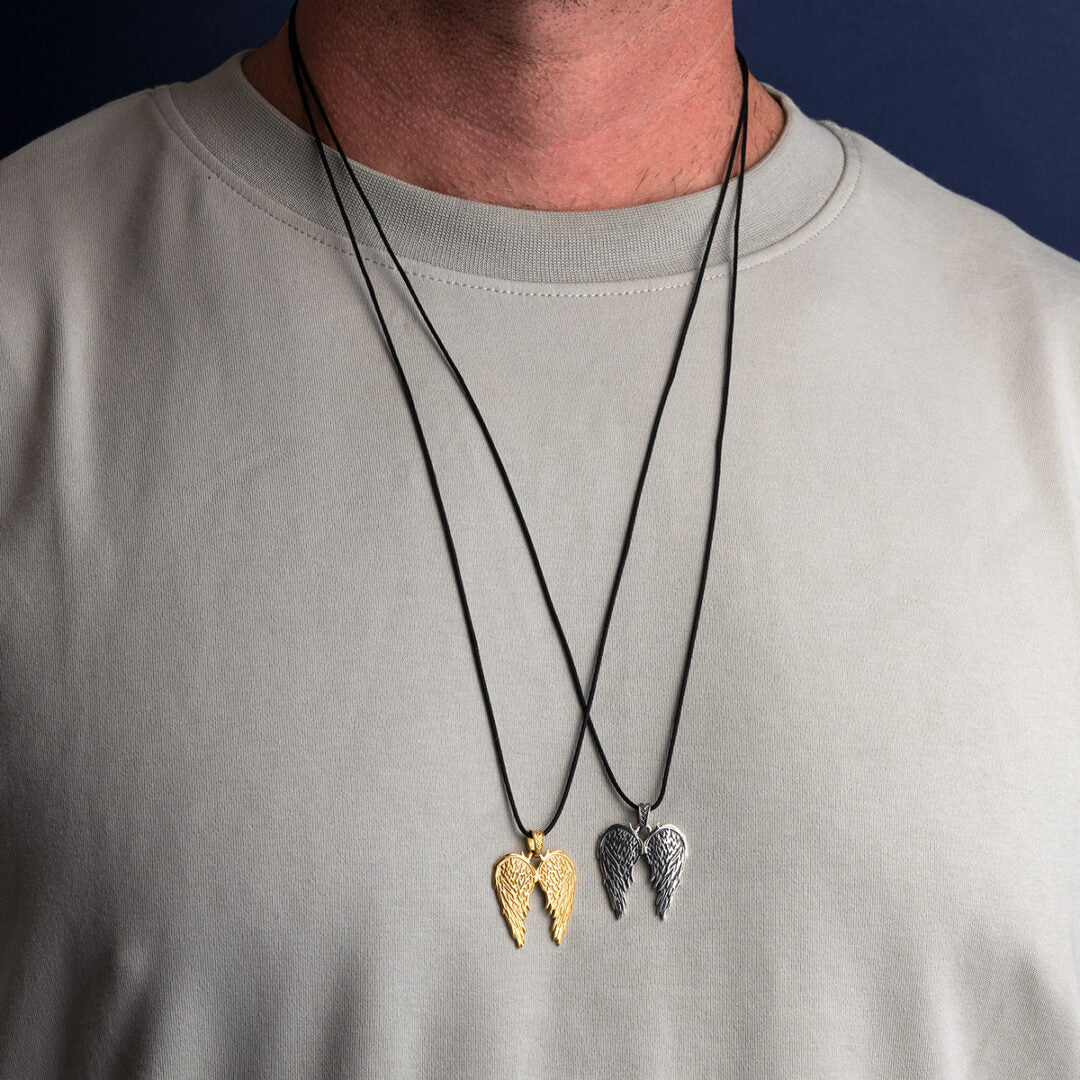 Feather Cord Necklace - 925 Sterling Silver