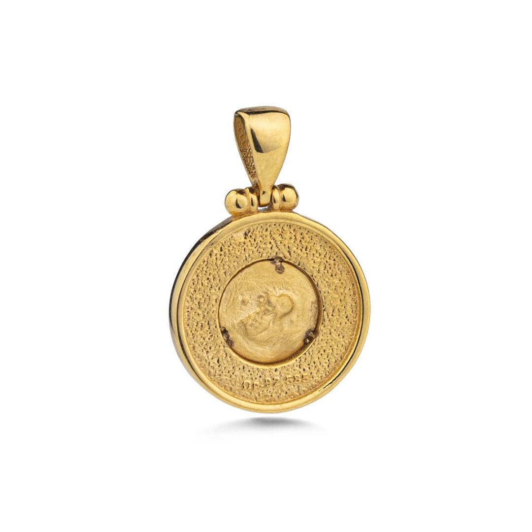 Goddess Athena Pendant - 14k Yellow Gold
