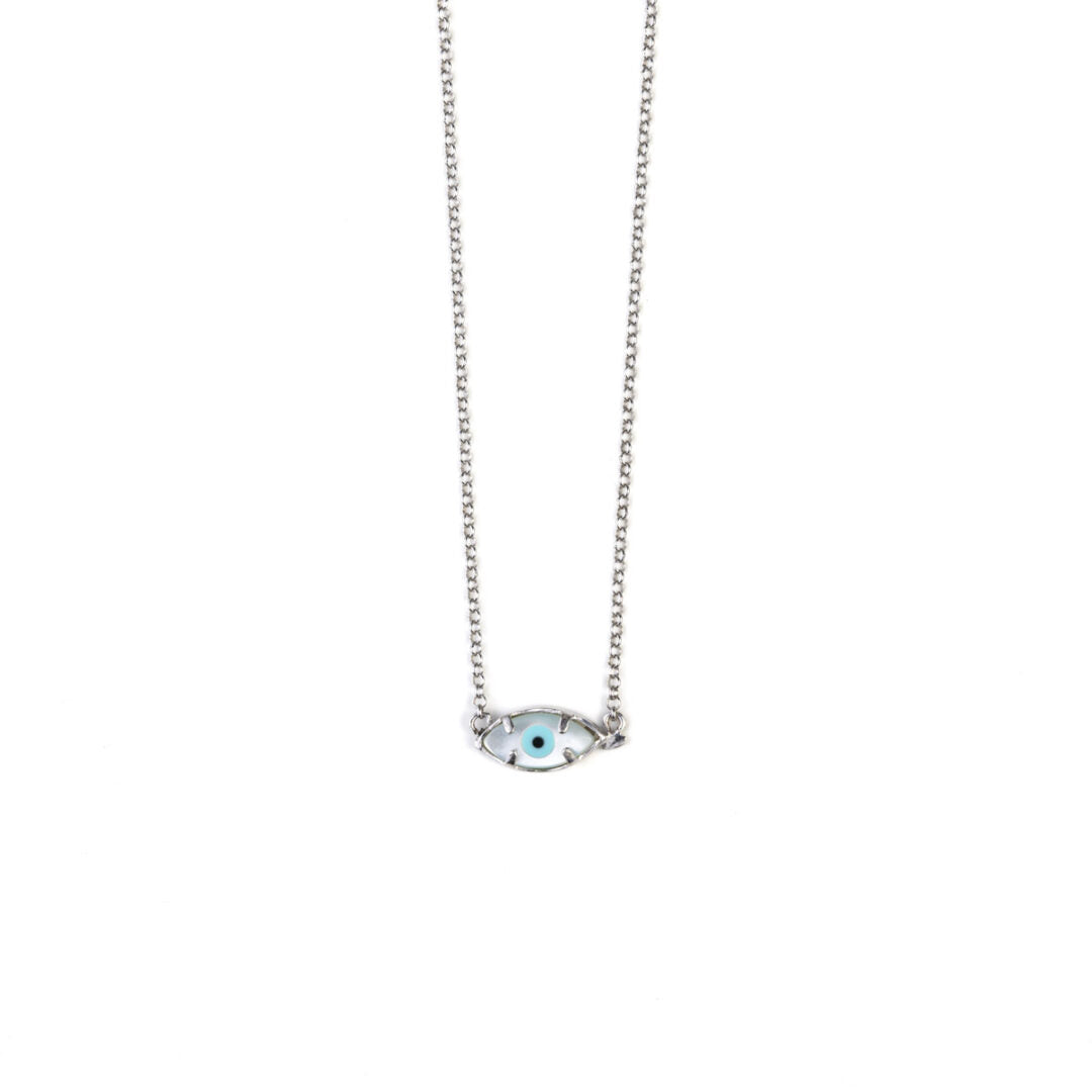 Evil Eye Necklace with Zircon - Sterling Silver 925