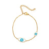 Evil Eyes Bracelet in Stainless Steel — Gold