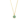 Spiral Necklace with Ocean Blue Details in Stainless Steel — Veraman