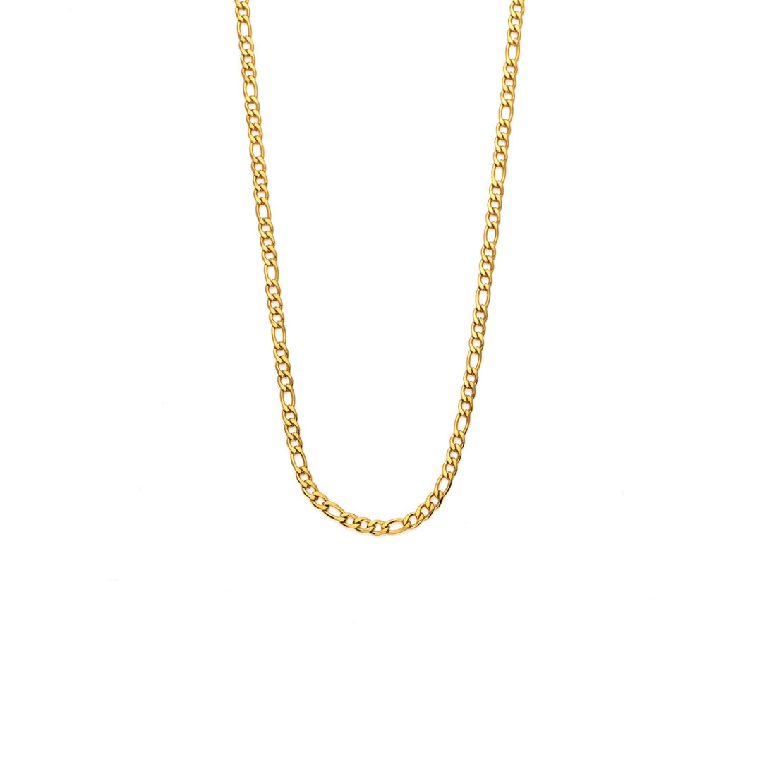 Figaro Chain in Stainless Steel and Gold Plated