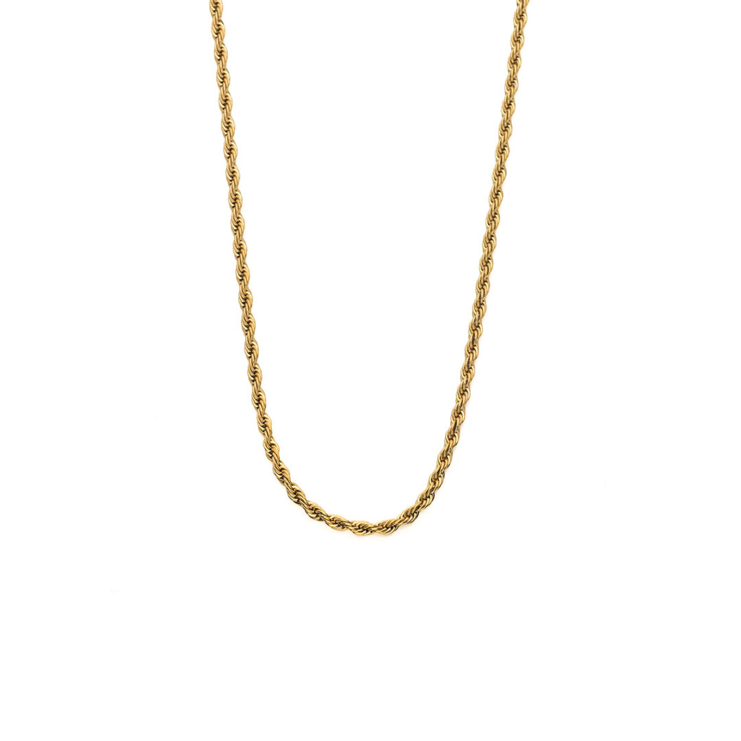 Rope Chain in Stainless Steel and Gold Plated