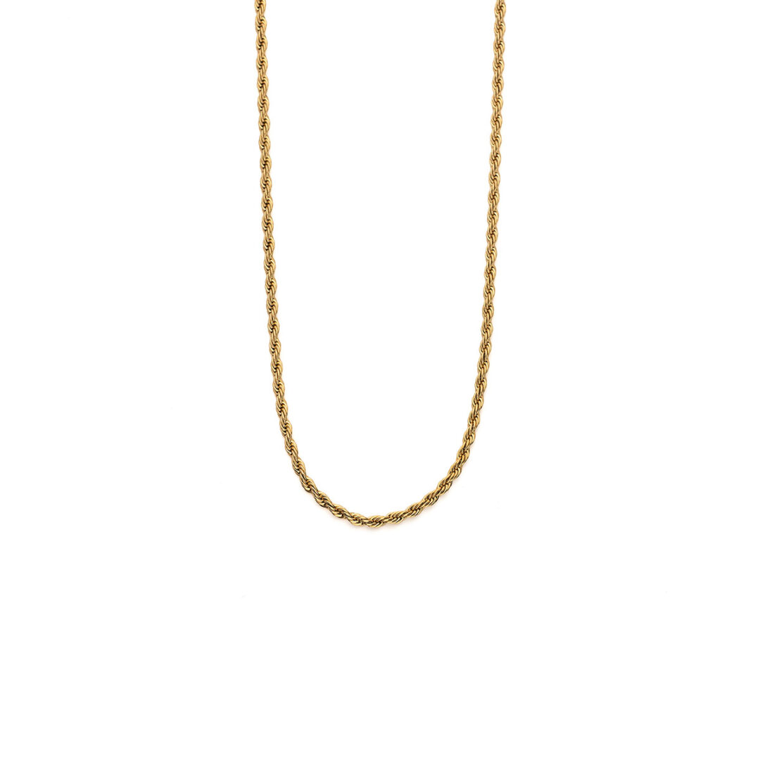 Rope Chain in Stainless Steel and Gold Plated