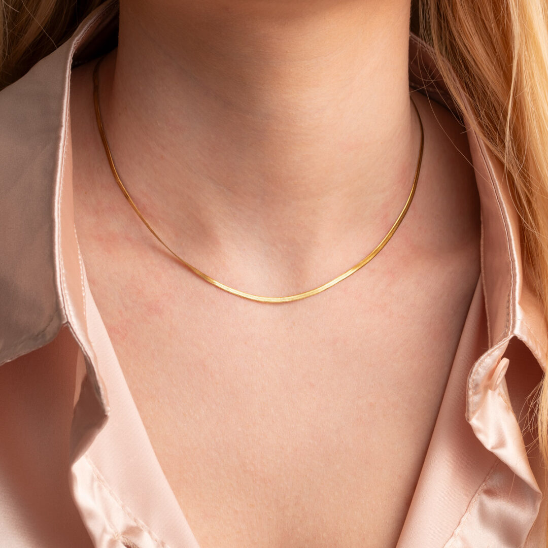Snake Chain in Stainless Steel and Gold Plated