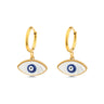 Lucky Eye Earrings in Stainless Steel — Blue