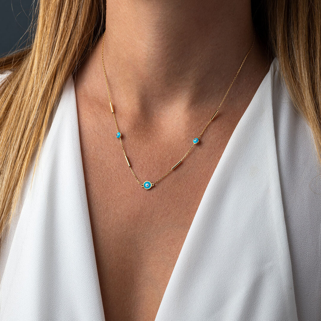 Κολιέ Μάτι - Χρυσό 14Κ