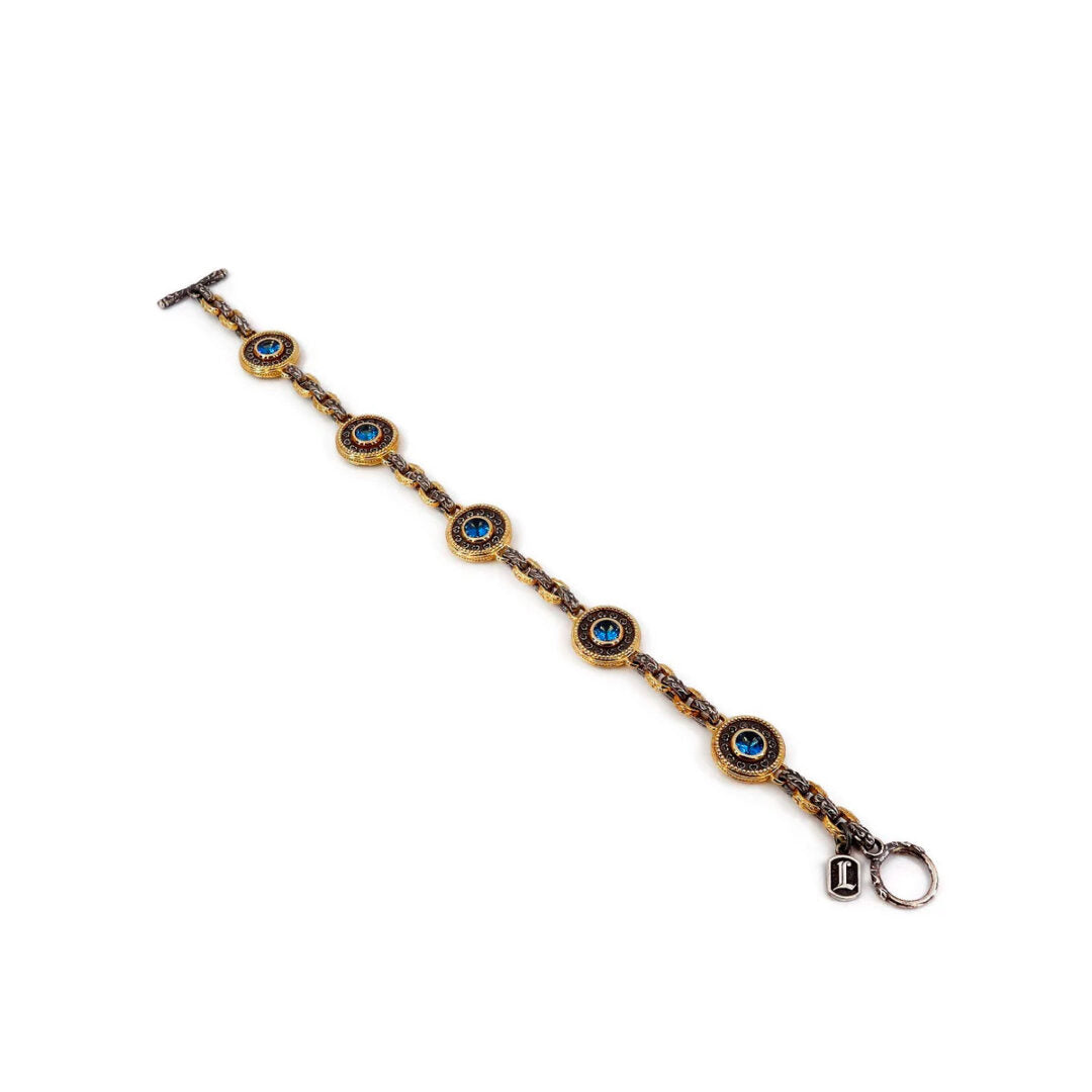 Byzantine Bracelet with Aquamarine Zircon