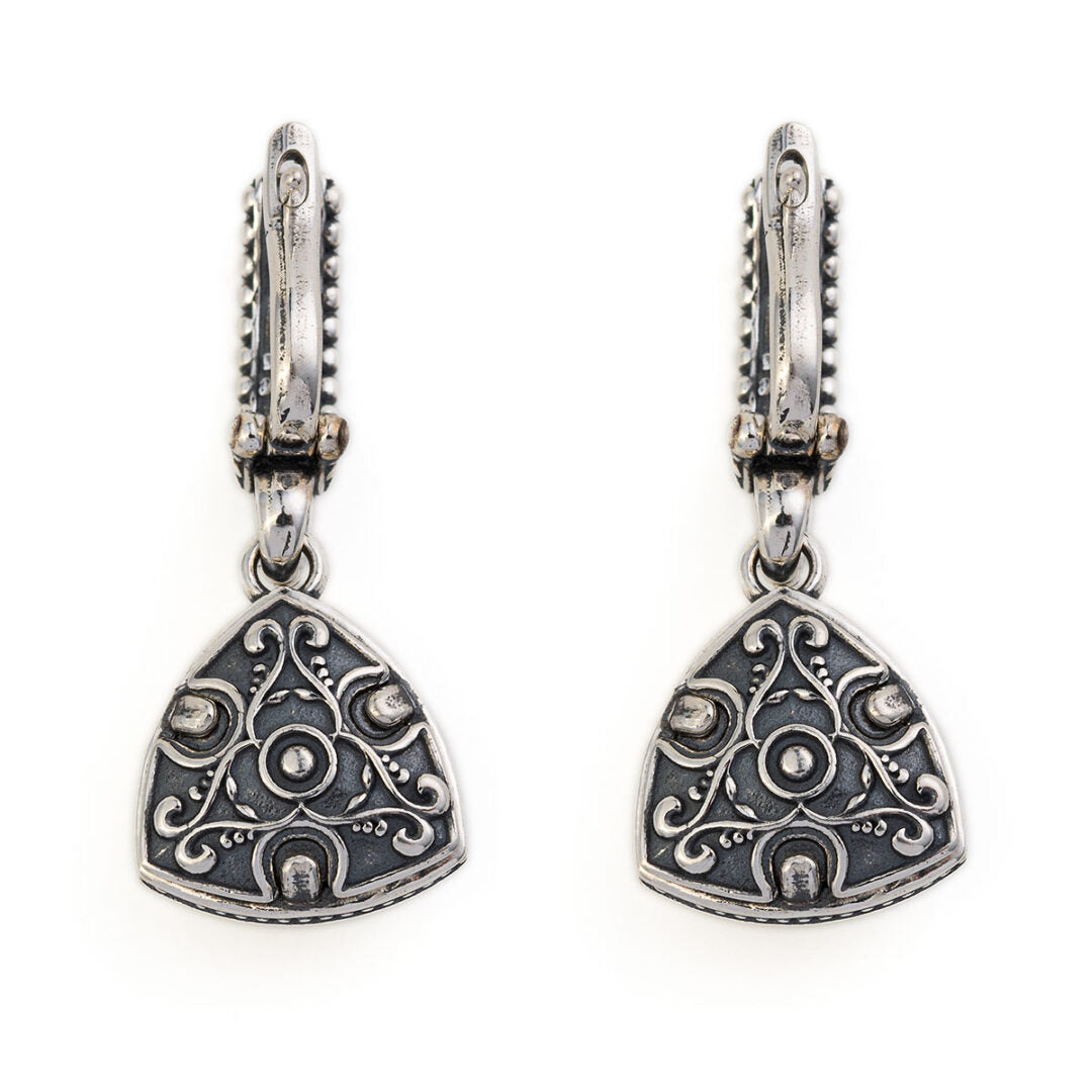 Byzantine Earrings with Amazonite Doublet Stone