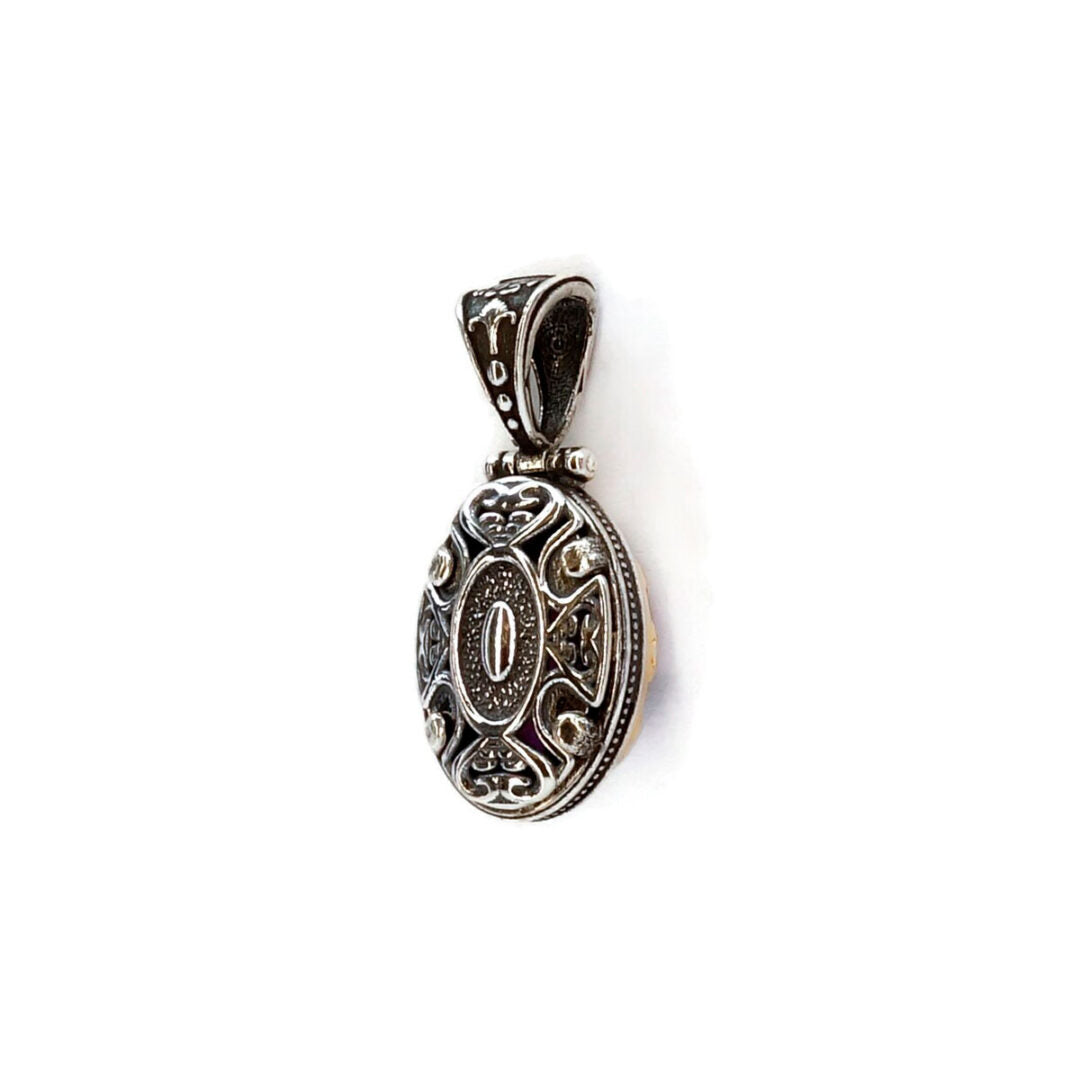 Byzantine Pendant with Amethyst Doublet Stone