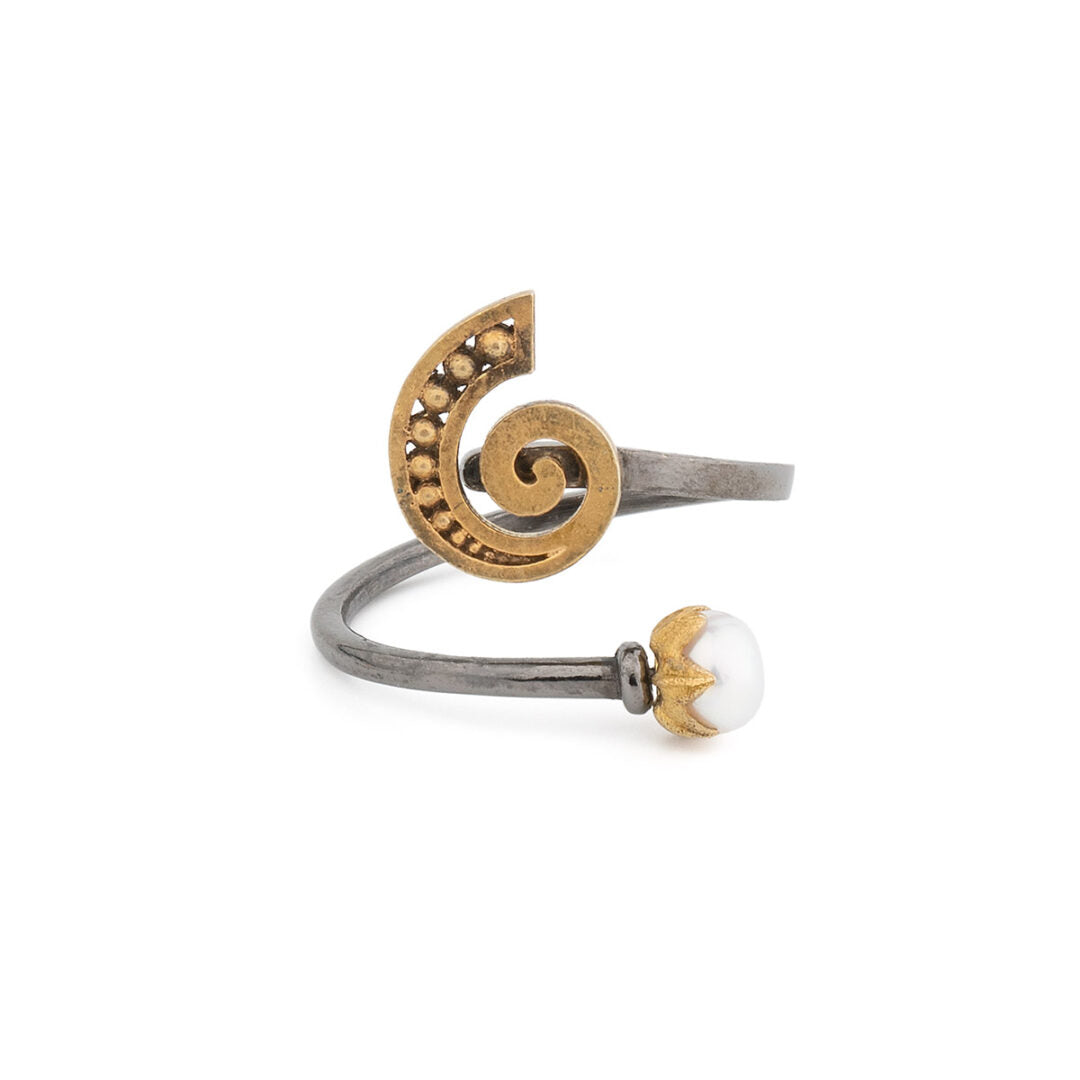 Spiral Swirl Ring in Sterling Silver