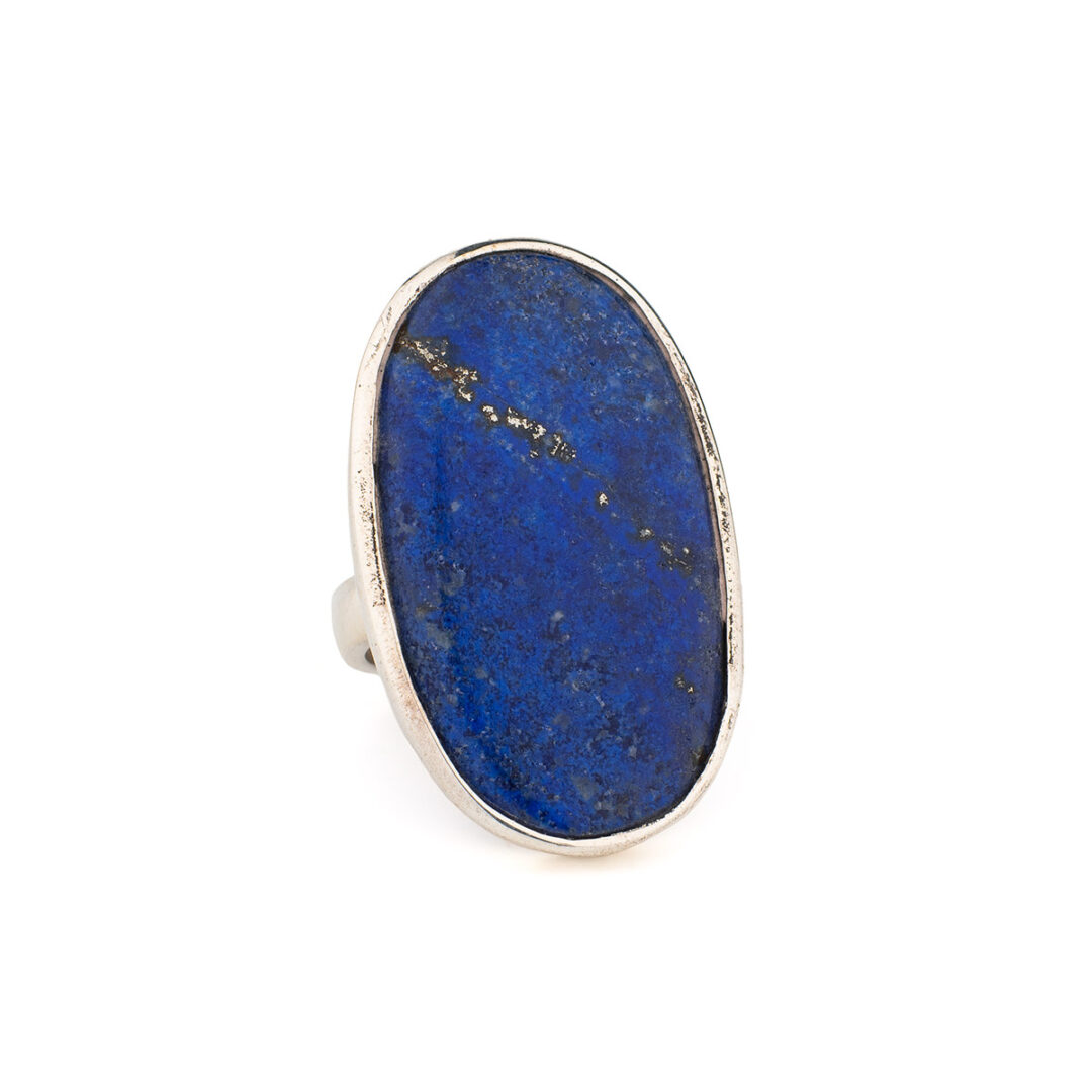 Lapis Lazuli Cocktail Ring – 925 Sterling Silver