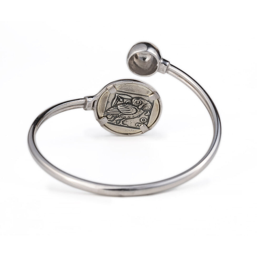 Goddess Athena Coin Cuff Bracelet