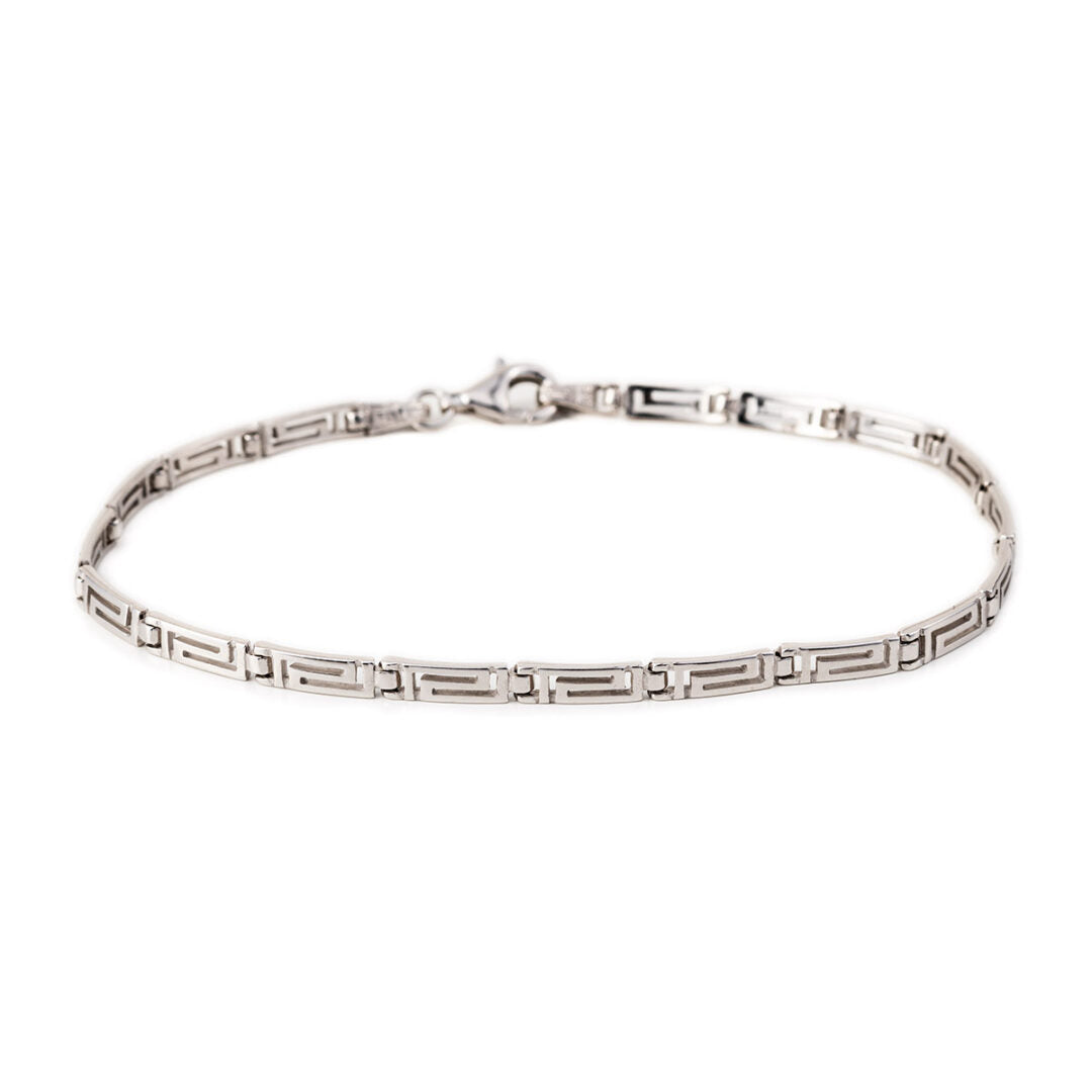 Meander Link Bracelet – 925 Sterling Silver