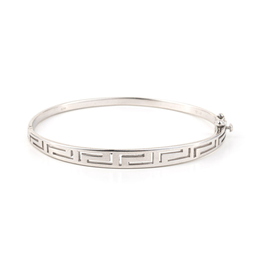 Meander Bangle Bracelet – 925 Sterling Silver