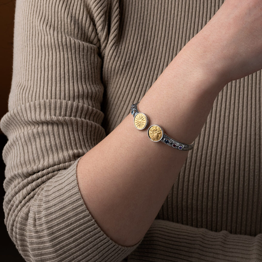 Goddess Athena Chalinitis Cuff Bracelet