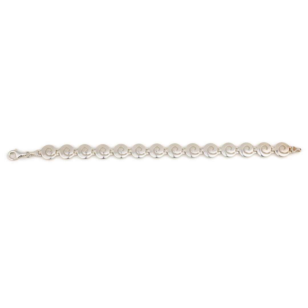 Greek Spiral Silver Bracelet