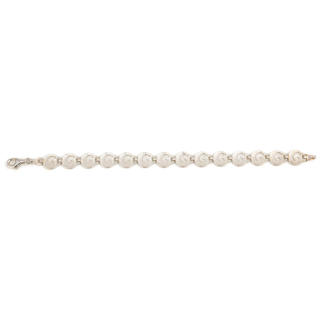 Greek Spiral Silver Bracelet