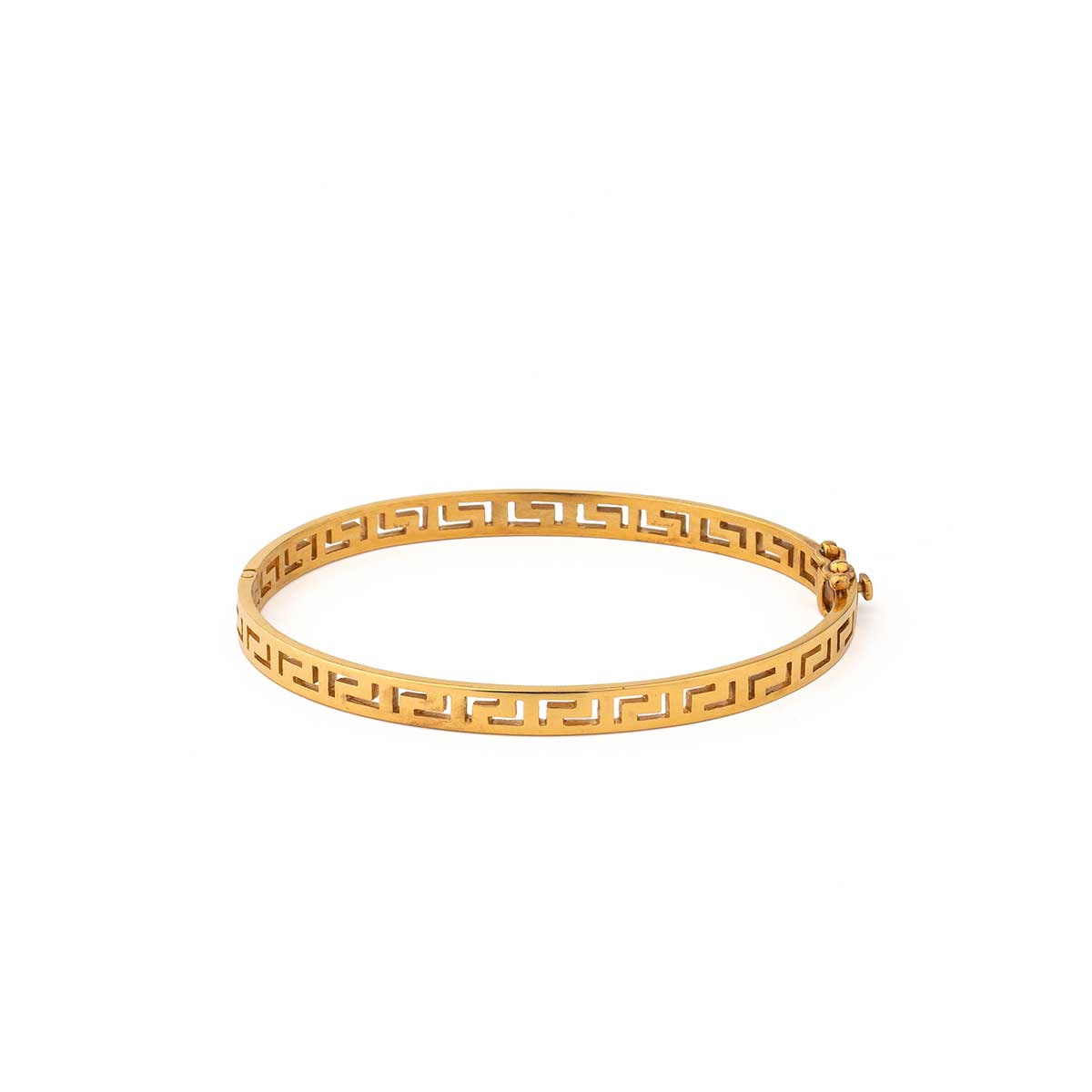 Meander Bangle Bracelet – 925 Sterling Silver and Gold Plated