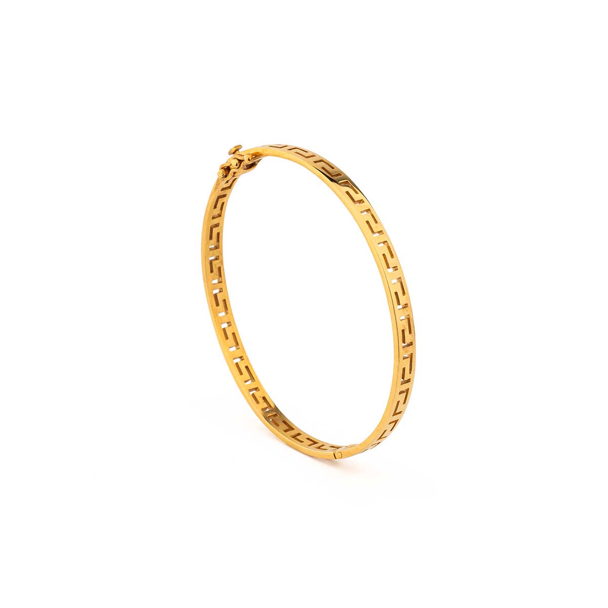 Meander Bangle Bracelet – 925 Sterling Silver and Gold Plated
