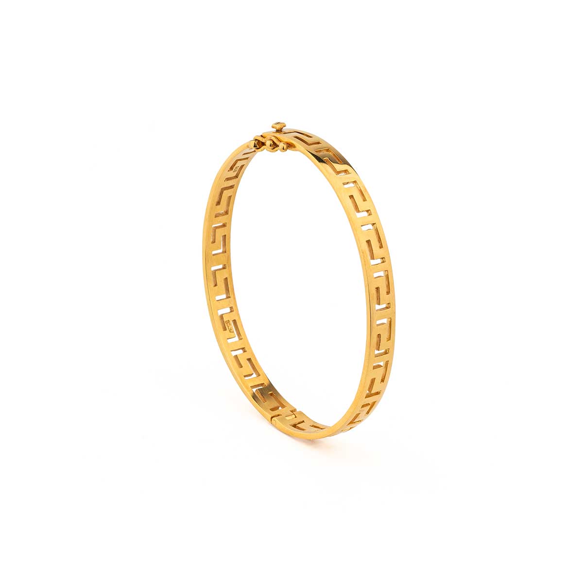Meander Bangle Bracelet – 925 Sterling Silver and Gold Plated