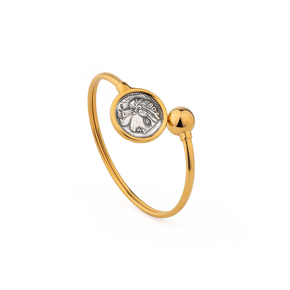 Athena Goddess Coin Bangle Bracelet – Greek Mythology