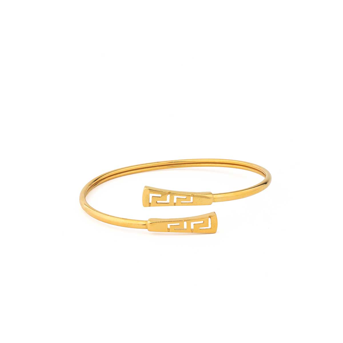Meandros Hinge Bracelet in 925 Sterling Silver Gold Plated