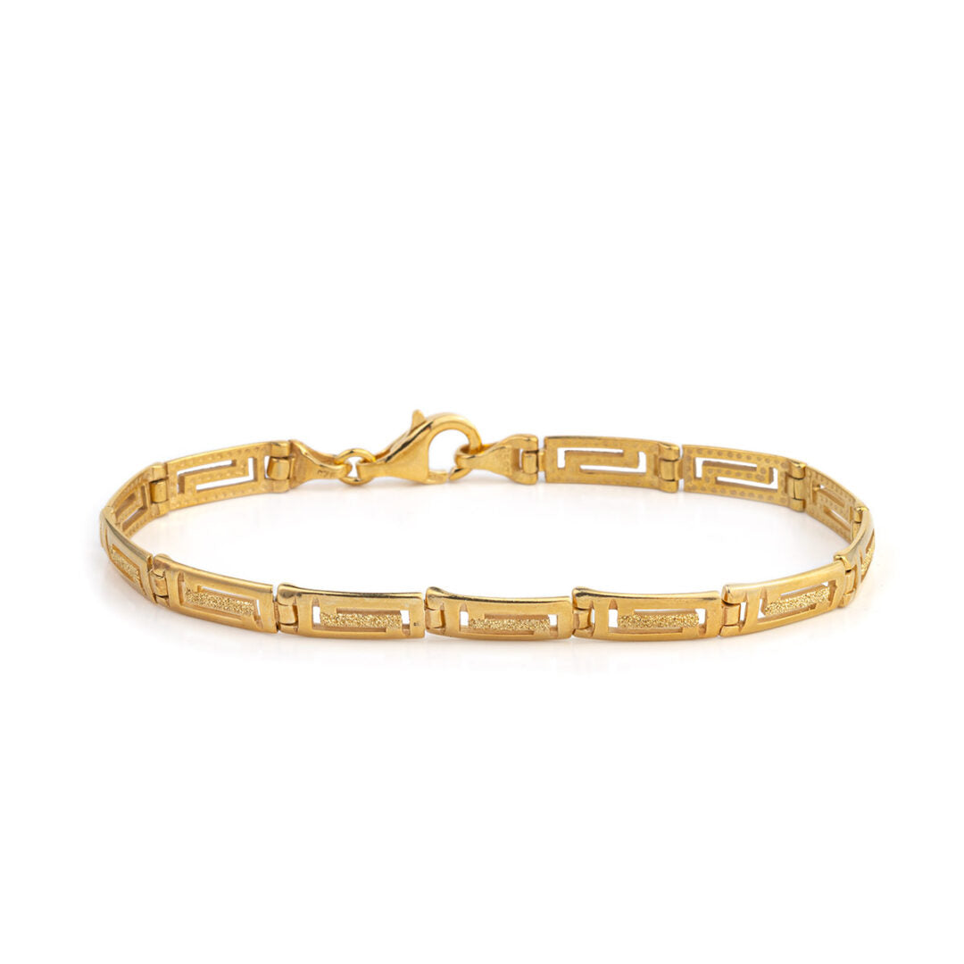 Greek Key Meander Link Bracelet