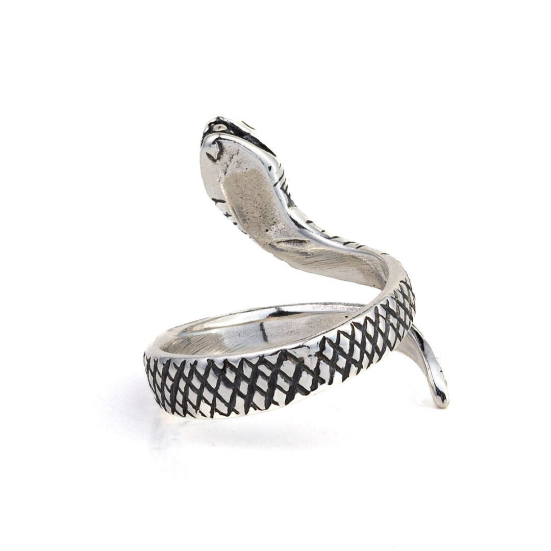 Snake Adjustable Ring – 925 Sterling Silver