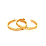 Sterling Silver Greek Key Hoops — Gold
