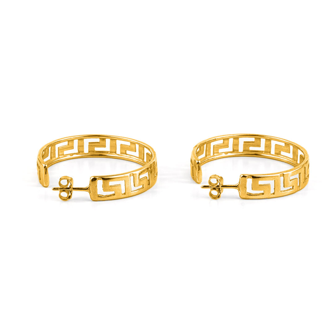 Sterling Silver Meander Earrings