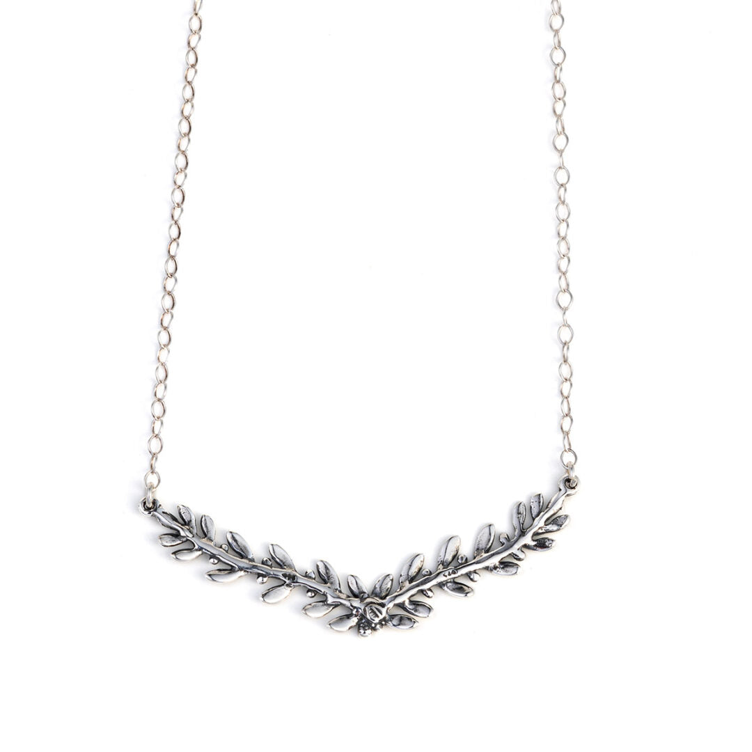 Olive Leaf Necklace - 925 Sterling Silver