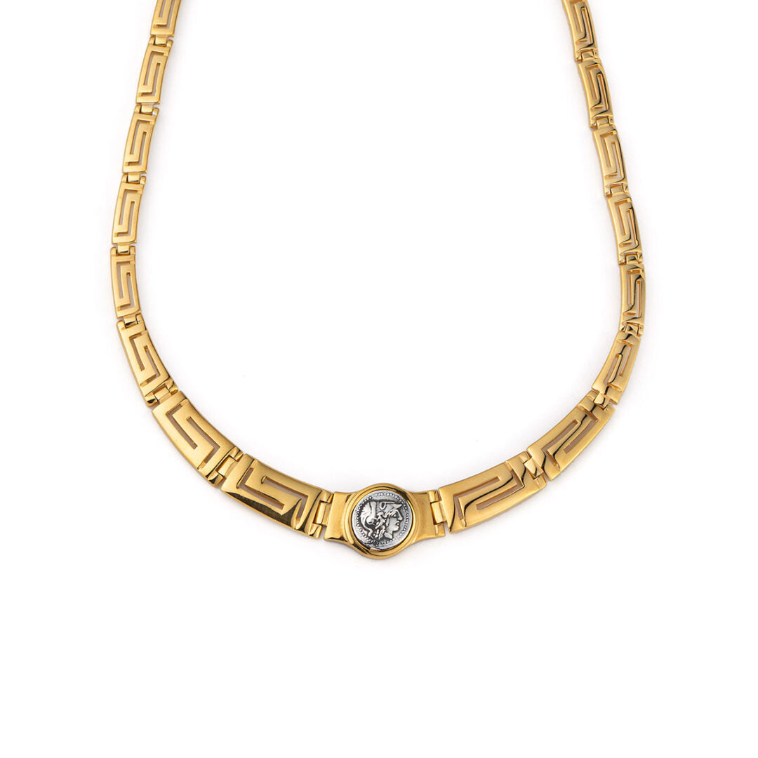 Athena Coin Link Necklace
