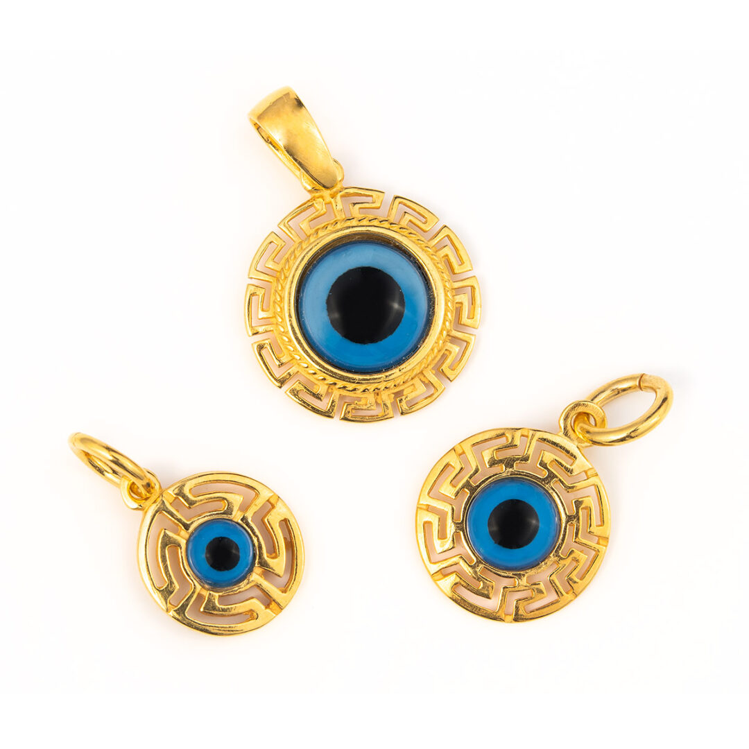 Gold Plated Evil Eye Pendant