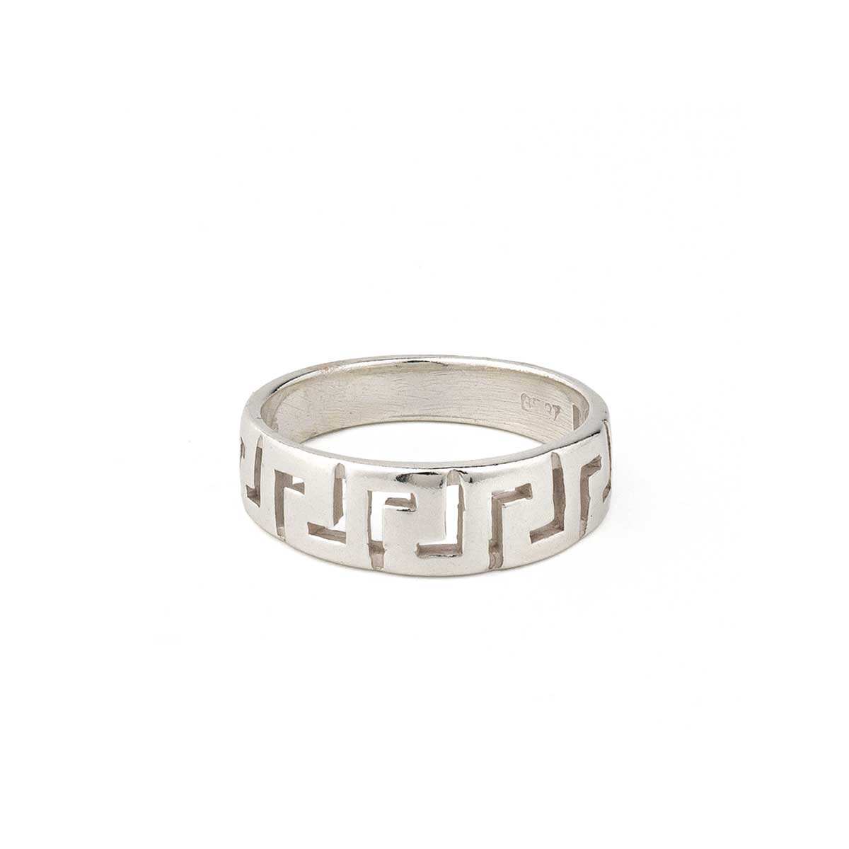Greek Key Ring in 925 Sterling Silver - Ancient Inspiration